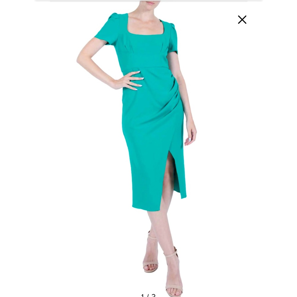 Julia Jordan Vibrant Green Midi Dress size 2 NWT